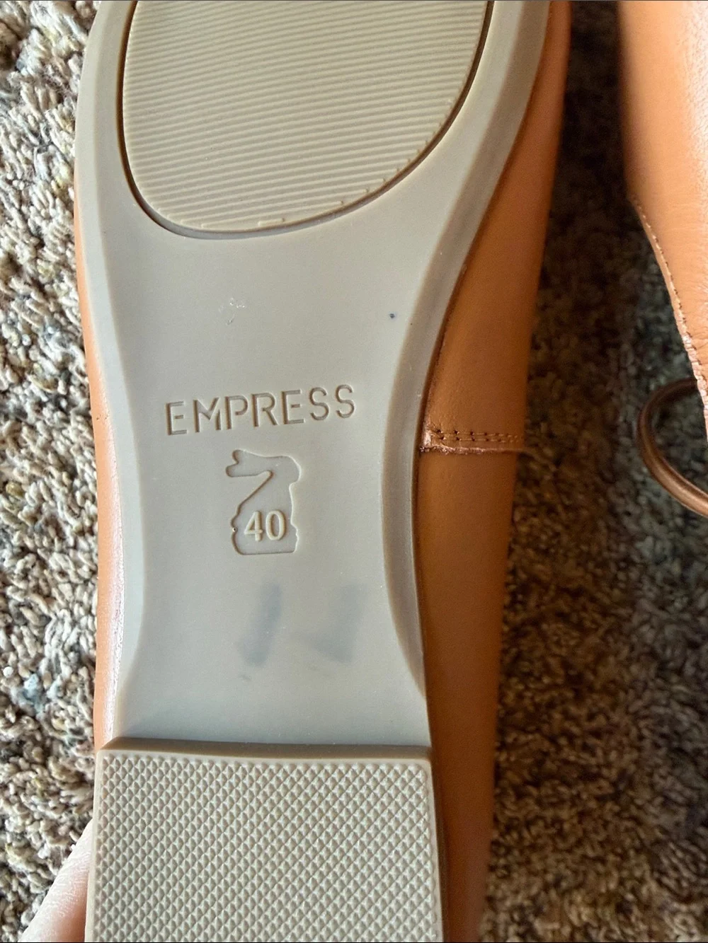Empress Women's Tan Mary Jane Flats